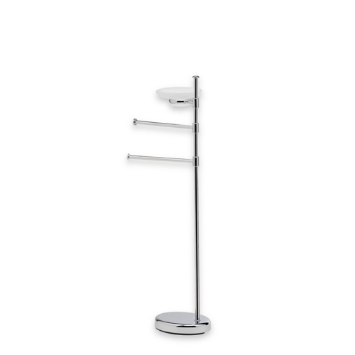 Towel Stand, StilHaus P22-08, Free Standing Chrome 2-Function Bathroom Butler P22-08
